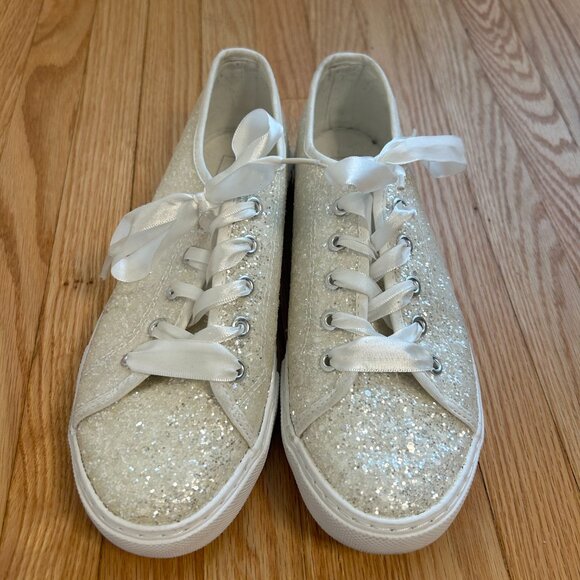 White Bridal Sneakers with Silky Laces - Picture 3 of 8